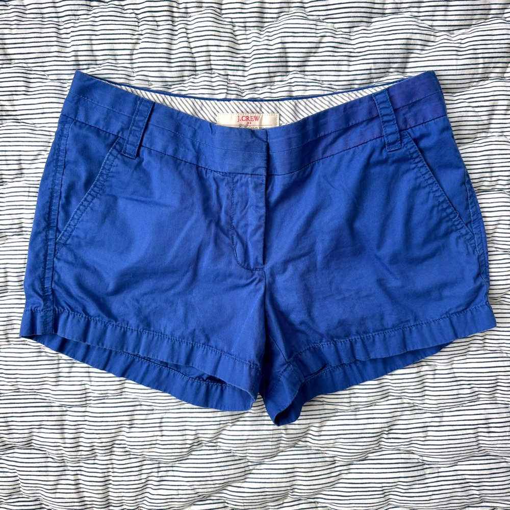 J. Crew Women's Blue Chino Shorts, Size 2